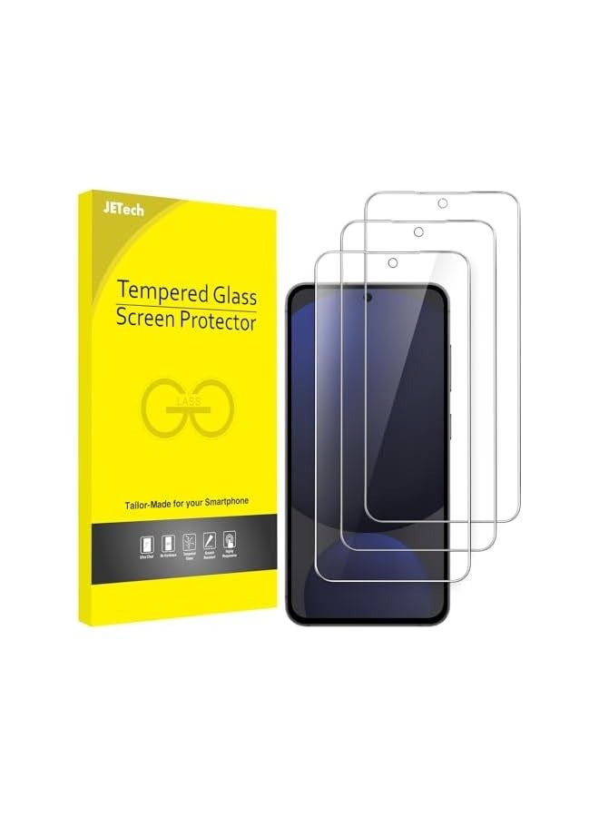 جي تيك واقي شاشة لهاتف Galaxy S24 FE، طبقة من الزجاج المقوى، متوافق مع معرف بصمة الإصبع، شفاف عالي الدقة، 3 عبوات - Image 1