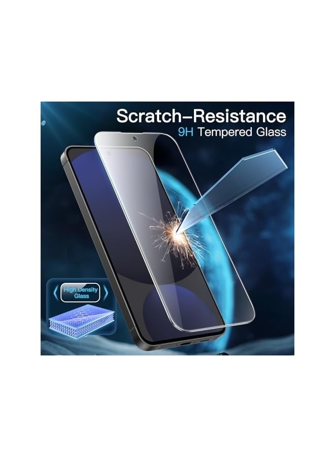 جي تيك واقي شاشة لهاتف Galaxy S24 FE، طبقة من الزجاج المقوى، متوافق مع معرف بصمة الإصبع، شفاف عالي الدقة، 3 عبوات - Image 3