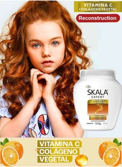 SKALA SKALA Expert Vitamin C + Vegetal Collagen 1000g -Hair Treatment Cream Repair and Shine (Soft and Healthy Wires) Brazilian made  - Image 5