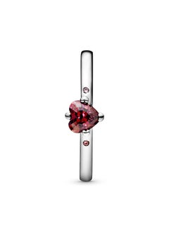 PANDORA PANDORA You Me red heart ring sterling silver with red cubic zirconia  - Image 3