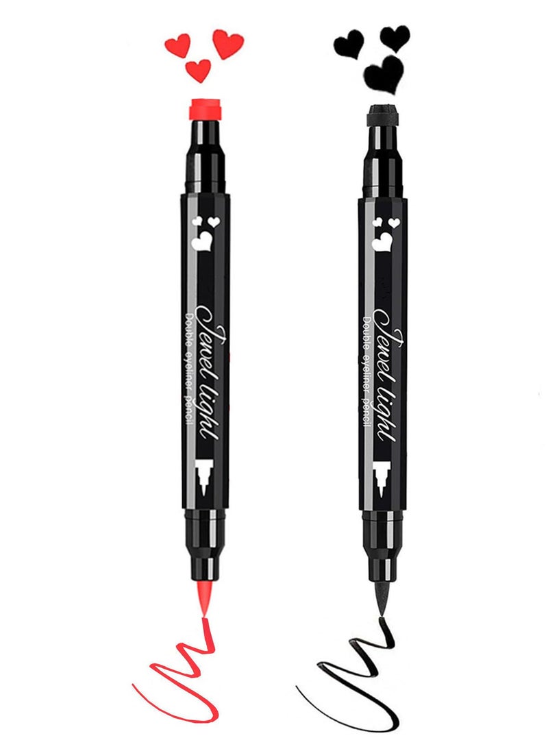 Go Ho 2 PCS Waterproof Liquid Eyeliner StampsDoubleside BlackRed Smudgeproof Eye LinerHeart Stamp Eyeliner for Harley Costume MakeupLonglasting Love Tattoo Tools for Valentines Day - pzsku/ZB96BAB06737265E9032AZ/45/_/1741001511/358291bb-8b18-498f-ac36-8db4c1d552be