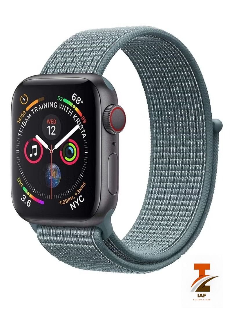 IAF Nylon Sport Band for Apple Watch 45mm 44mm 42mm , Soft Replacement Strap for iWatch Series 7/ 6/ SE/ 5/4/3/2/1 (celestial teal) - Image 1