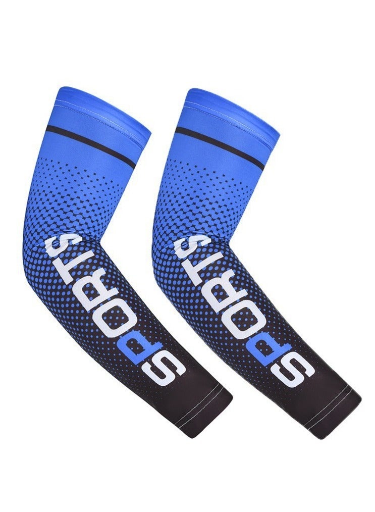 Sports Summer ice silk sunscreen and UV protection sleeves for men and women, summer thin and long ice silk gloves for cycling and driving  - Image 2
