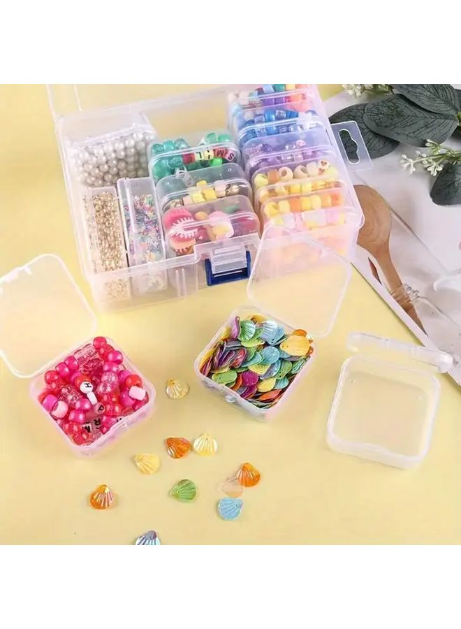 Transparent Plastic Storage Box Set With 30 Compartments For Crafts Beads Hair Accessories Jewelry Hardware Gadget Container Portable Storage Box - Image 5