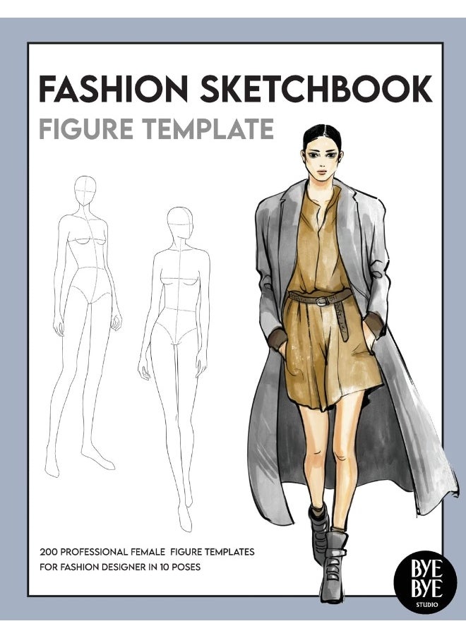 Fashion Sketchbook Female Figure Template: Over 200 female fashion figure templates in 10 different poses  - Image 2