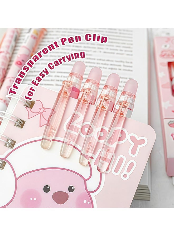 6 Pcs Erasable Pens 0.5mm,  Cute Animal Cartoon  capybara Design，Writing Pen for Gilrs Boys School Office School Supplies(Blue) - Image 5