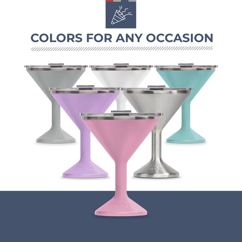 ORCA Tini 13oz Stainless Steel Martini Glass | Temperature Insulated Tumbler for Every Outdoor  Picnic  Poolside  Beach & Patio Party - Lilac - Image 5