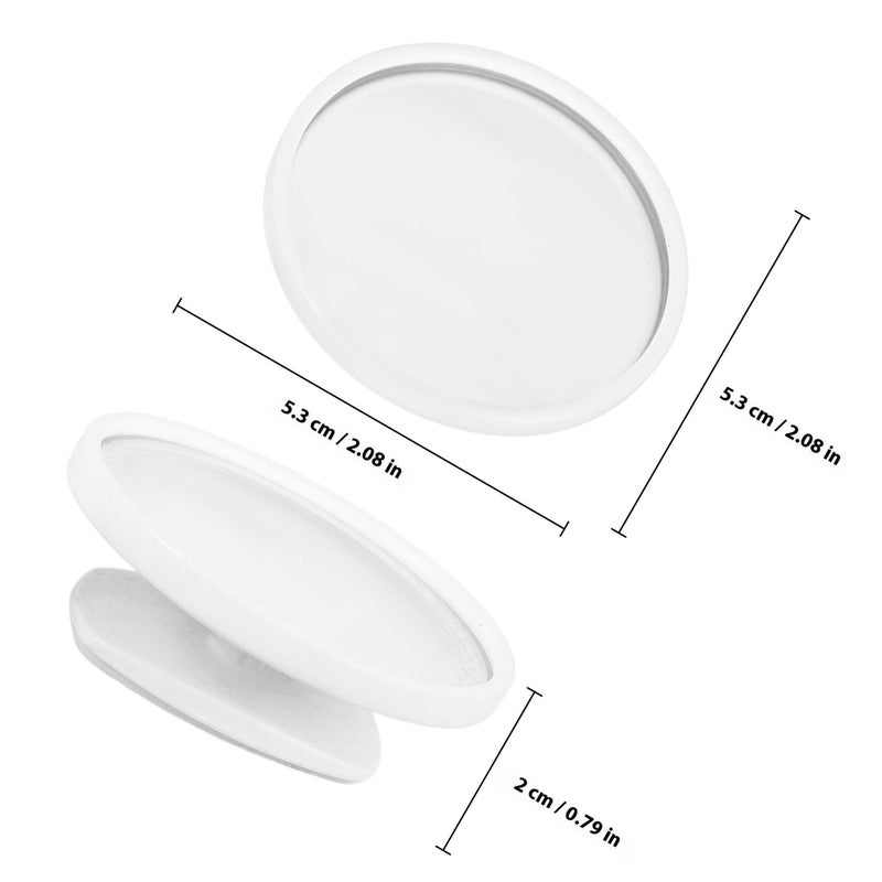 White Frame Car Blind Spot Mirror Rear Seat Interior Safety Auxiliary Mirror - Image 3
