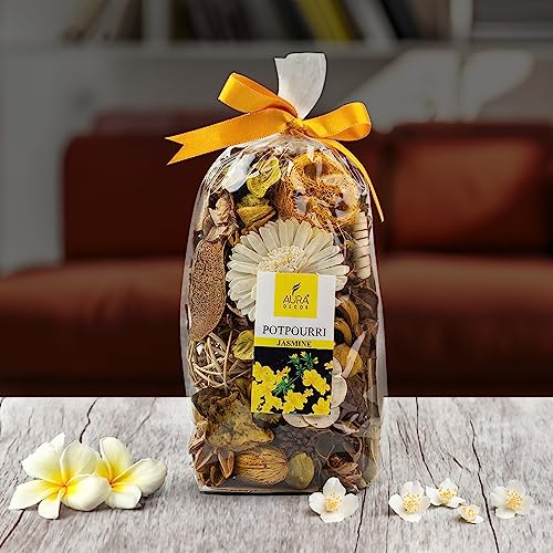 AURA DECOR AuraDecor 150gm Dried Natural Fragrance Potpourri with Petals & Buds (Night Jasmine) - Image 2