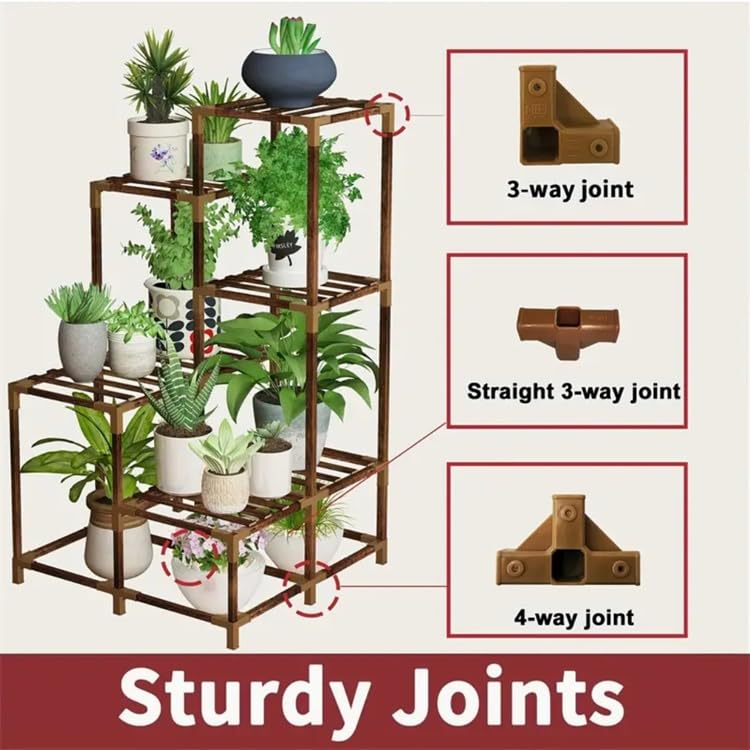 Snazzy 11 Tier Corner Plant Stand Plant Flower Shelf for Multiple Plants For Living Room Balcony Window - Image 4