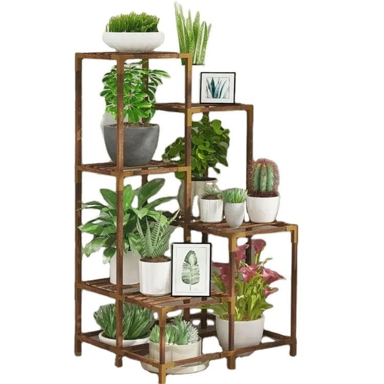 Snazzy 11 Tier Corner Plant Stand Plant Flower Shelf for Multiple Plants For Living Room Balcony Window - Image 1