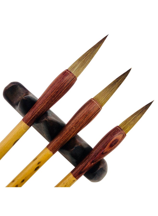 For Shine Fenshang Calligraphy Brush Set With Xiangfei Wolf King Fine Wolf Hair Brush Set Xiangfei Bamboo Regular Script Calligraphy Brush Set For Friends (Large, Medium, Small) - Image 3