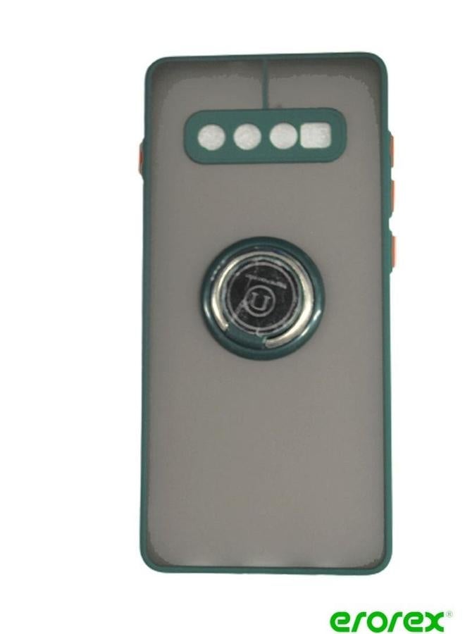 erorex Protective Case Cover For Samsung S10 Plus With Magnetic Ring Holder Green - Image 1