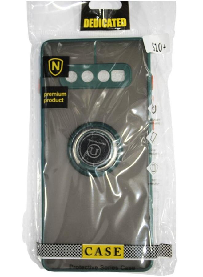 erorex Protective Case Cover For Samsung S10 Plus With Magnetic Ring Holder Green - Image 2