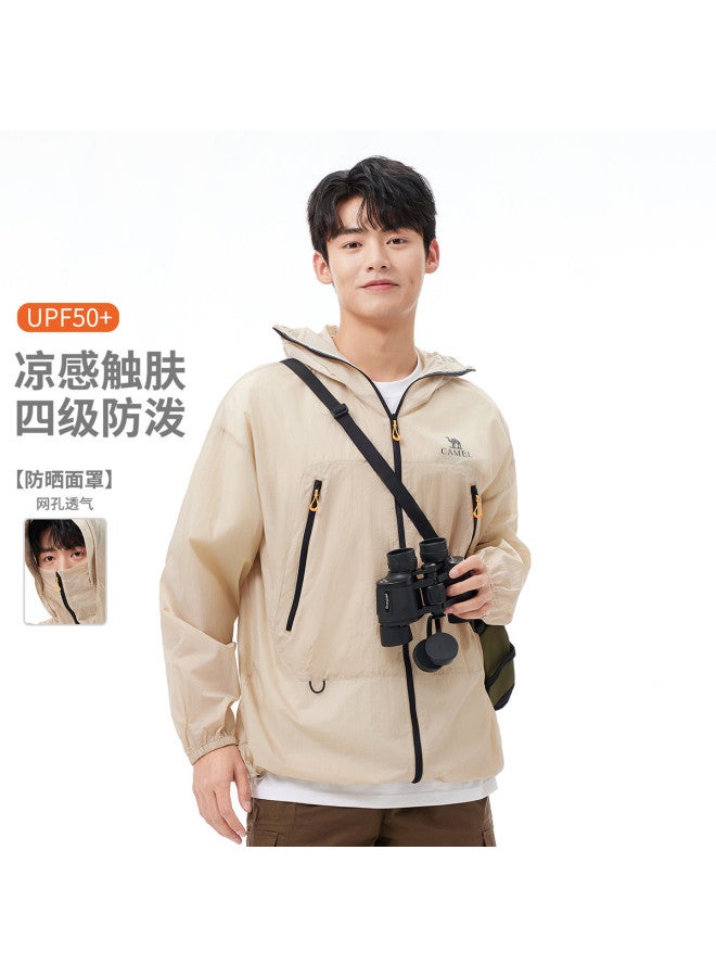 camel Outdoor Sun Protection Jacket Unisex 2025 Spring Summer Uv Protection Sunscreen Clothing Outerwear Neutral Sun Protection Jacket - Image 2