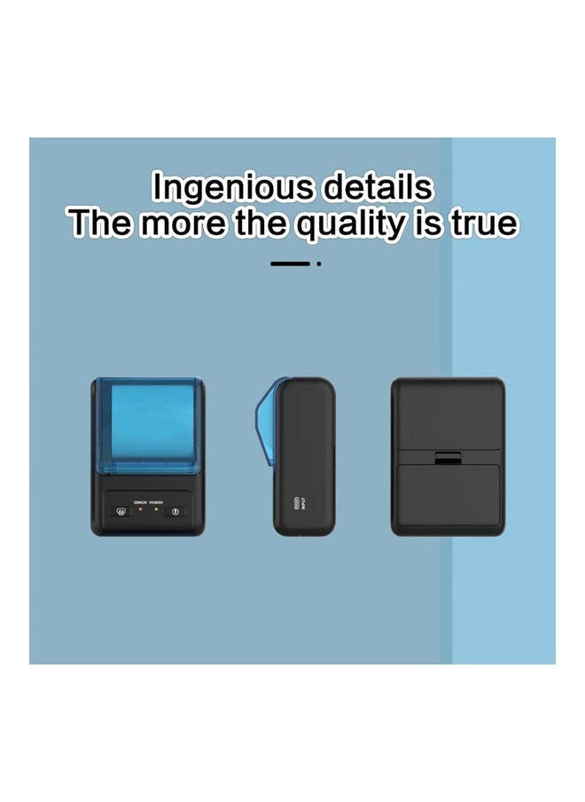 NIBEMINENT Mini Portable Thermal Printer Black  - Image 3
