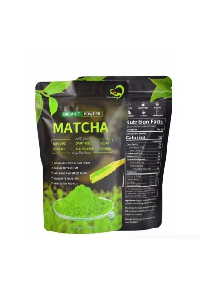 ماتشا Pure Matcha Powder, Organic Matcha Green Tea, Japanese Matcha green tea 100gm  - Image 1
