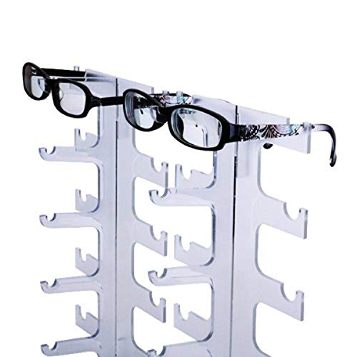 JoySee 1 X sunglasses organizer eyeglasses rack glasses holders acrylic Glasses hoder Display hold Stand, Water Clear Transparent - Image 4