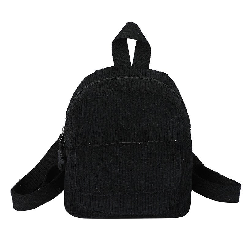 2022 Velvet Trendy Mini Backpack Retro Fashion Womens Bag Black 