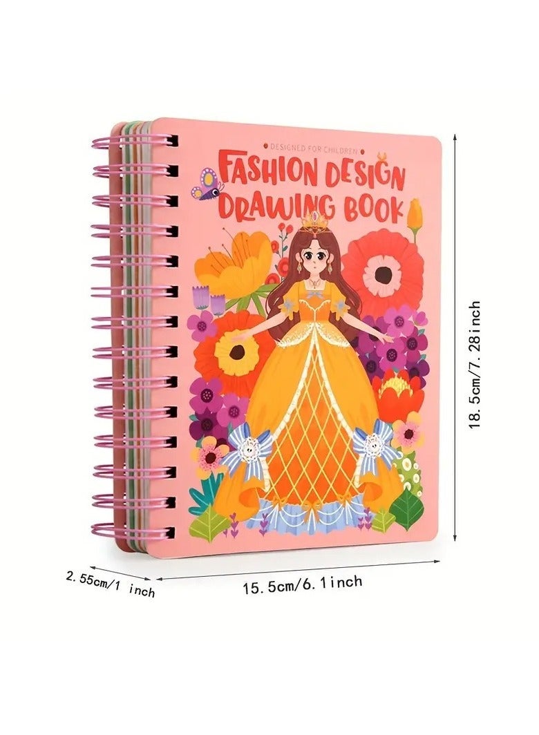 ELLEGLAM 3-in-1 Princess Dress-Up Activity Book for Kids – Includes Watercolor Puzzle, Stickers & DIY Paper Craft Kit – Art Toy for Girls, Princess Drawing & Creative Play - Image 2