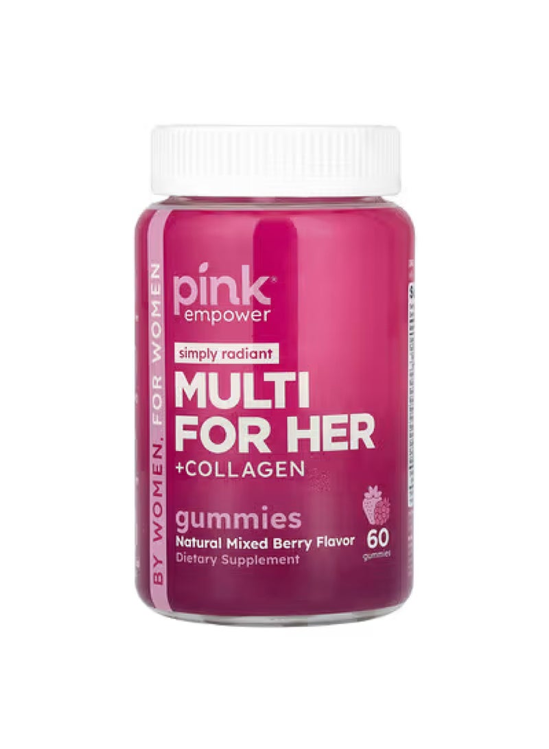 Multi For Her + Collagen Gummies, Natural Mixed Berry, 60 Gummies