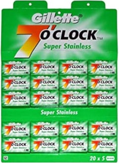 7 O'clock Super Stainless Double Edge Safety Razor Blades 100 Count (20packs of 5)