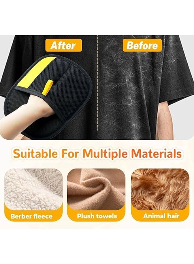 عام مزدوجة الوجهين الحيوانات الأليفة الاستمالة قفازات ، قابلة لإعادة الاستخدام القط مزيل الشعر قفاز لغسل ، ديشدينغ بالفرشاة مكافحة ساكنة الاستمالة قفازات للحيوانات الأليفة الشعر الطويل أو القصير - Image 4