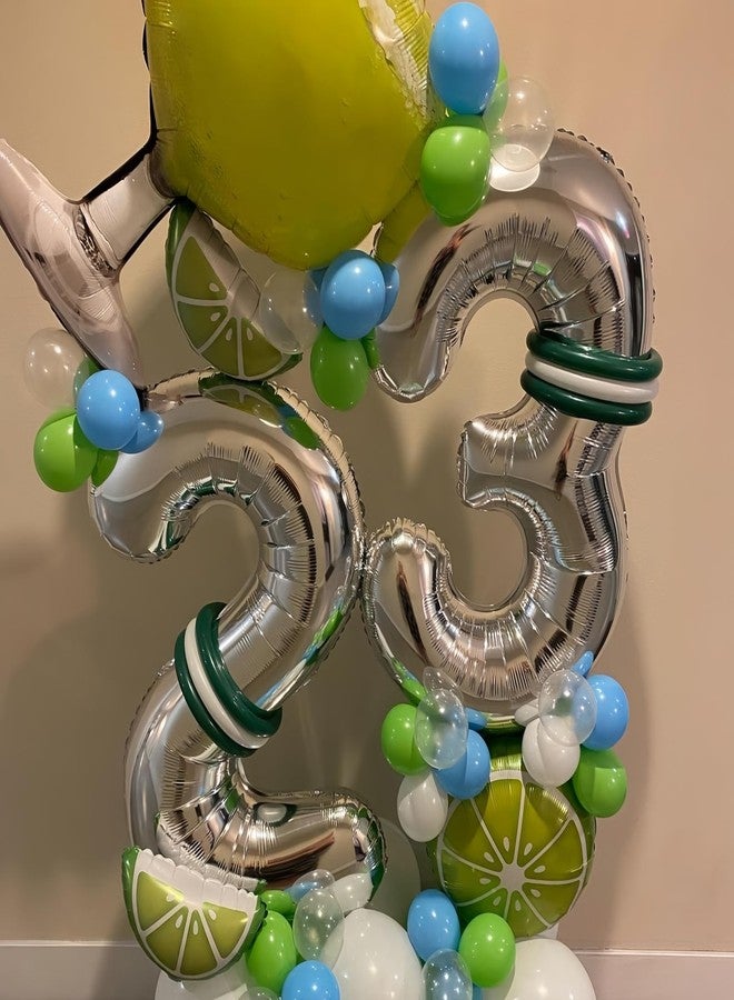 بي بي پوّل بالون فضي رقم 7، بالون رقم 7 مقاس 40 بوصة، زينة بالونات عيد ميلاد رقم 7، بالون هيليوم فضي رقم 7 لتزيين حفلات أعياد الميلاد - Image 3