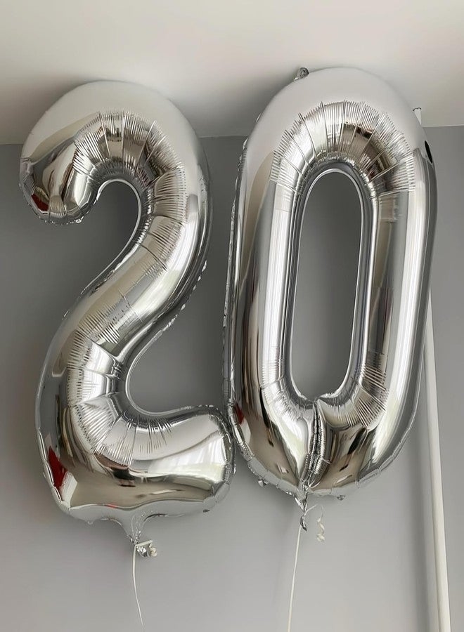 بي بي پوّل بالون فضي رقم 7، بالون رقم 7 مقاس 40 بوصة، زينة بالونات عيد ميلاد رقم 7، بالون هيليوم فضي رقم 7 لتزيين حفلات أعياد الميلاد - Image 4
