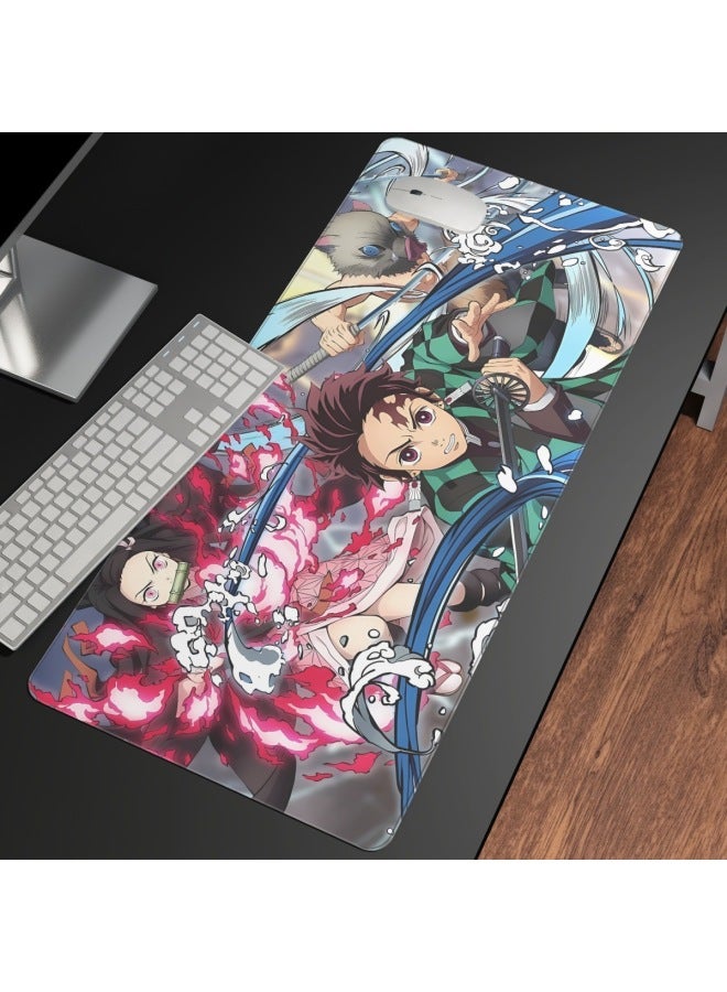 Summer Hot Kimetsu No Yaiba Pattern Printed Large Mouse Pad To Map Computer Table Mat-Color:40*90-Pattern:Custom Pattern