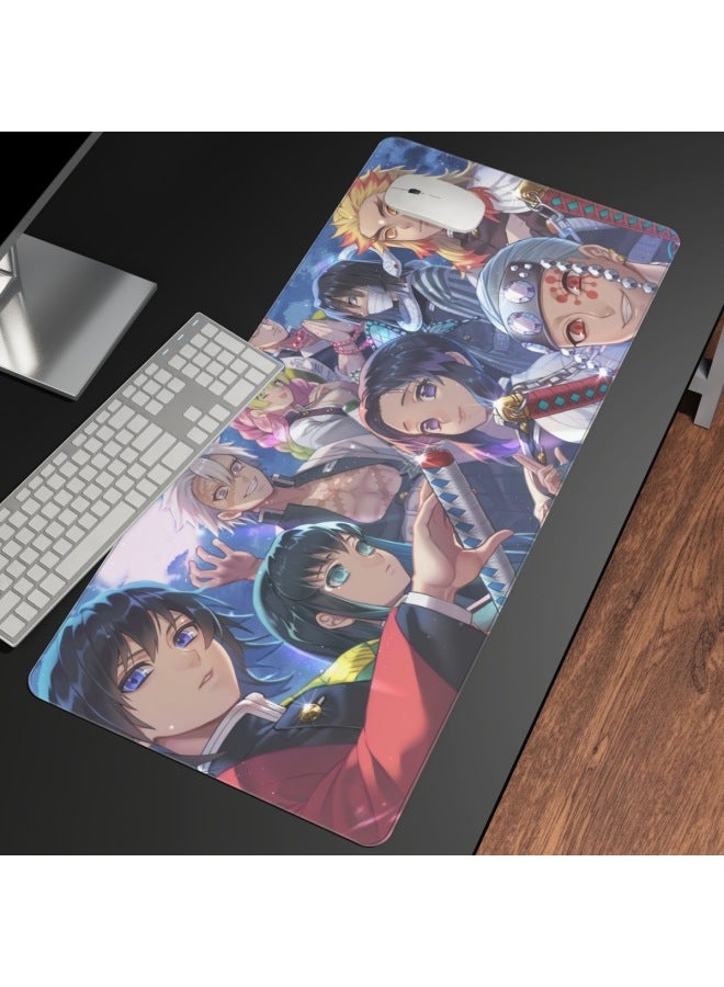 Summer Hot Kimetsu No Yaiba Pattern Printed Large Mouse Pad To Map Computer Table Mat-Color:40*90-Pattern:Custom Pattern