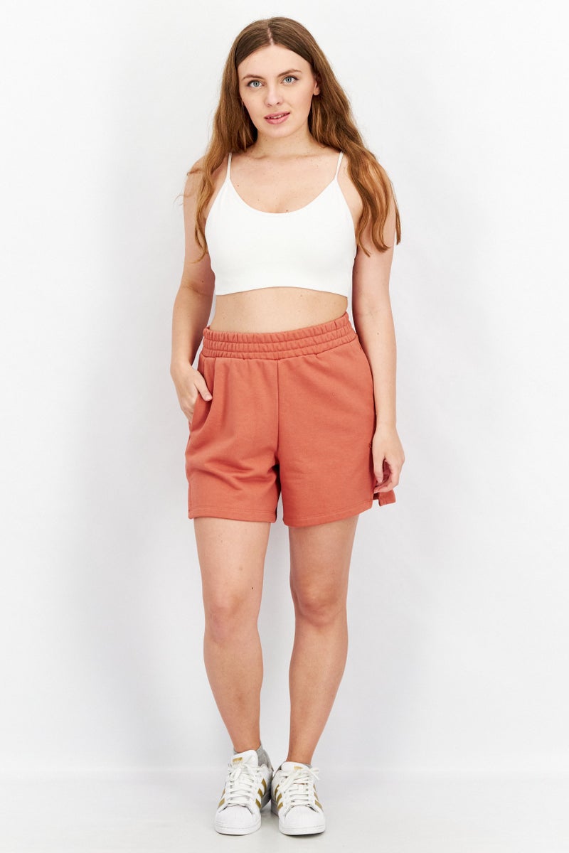 adidas Originals Women Sportswear Fit Running Shorts, Terracotta  - Image 3