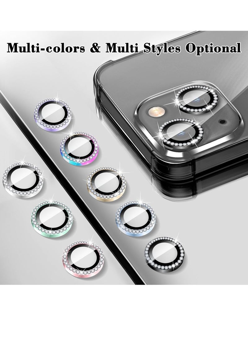 ELTRAZONE "Bling Diamond Camera Lens Protector for iPhone 16/16 Plus – Black Tempered Glass Cover with Metal Alignment Rings and Glitter Finish" - Image 2