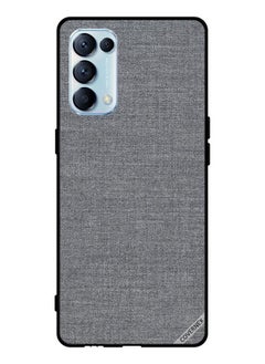 Covernex غطاء حماية لهاتف Oppo Reno5 Pro 5G بنمط قماش رمادي  - Image 1