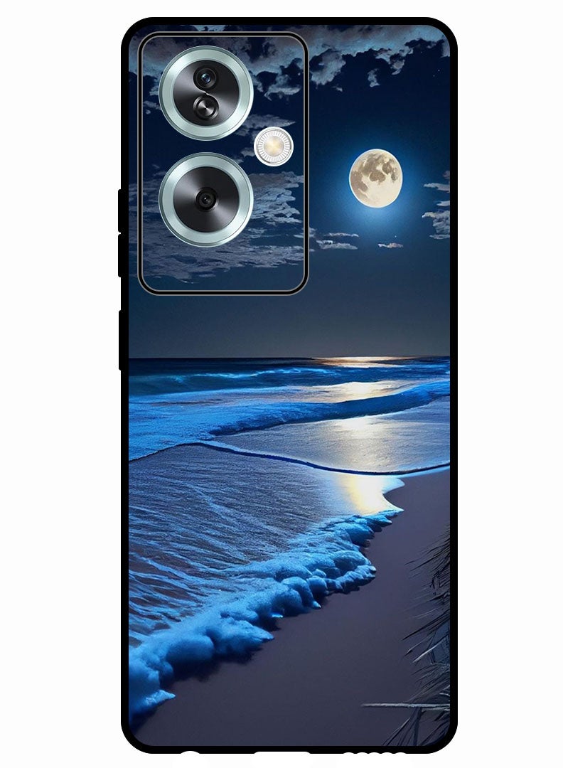 Protective Case Anti Scratch Shock Proof Bumper Cover For Oppo A79 5G Waves And Moon