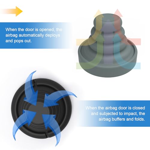 MOXRUQ 4 PCS Car Silicone Cushion Pads, Airbag Shock Absorber, Car Door Anti-Collision Buffer, Universal for Cars Trucks (Black) - Image 3