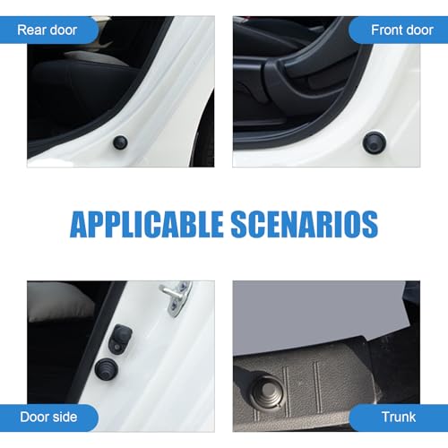 MOXRUQ 4 PCS Car Silicone Cushion Pads, Airbag Shock Absorber, Car Door Anti-Collision Buffer, Universal for Cars Trucks (Black) - Image 4
