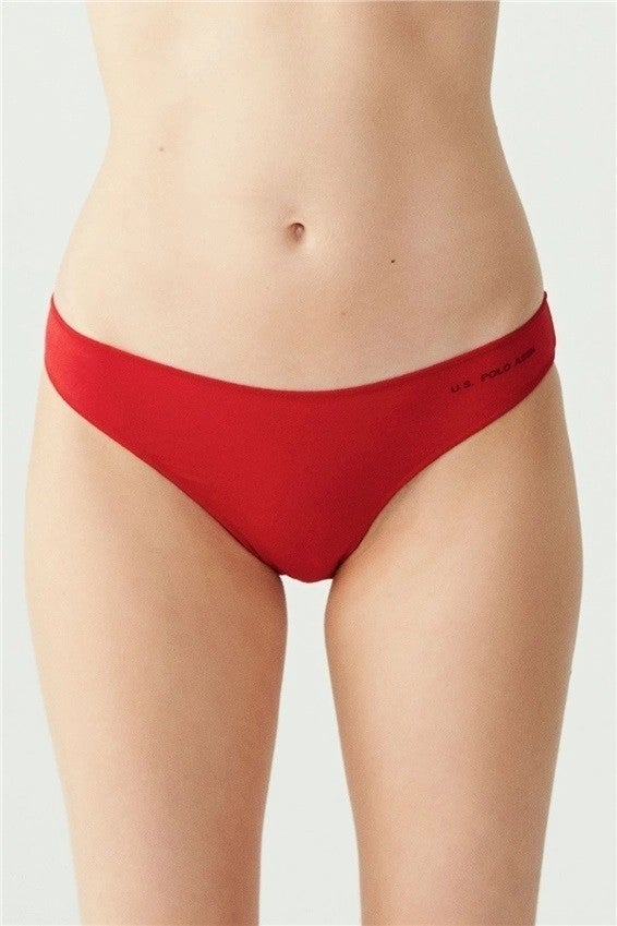 U.S. Polo Assn. Women's 5-Pack Economical Thin Elastic Briefs Black White Skin  - Image 1
