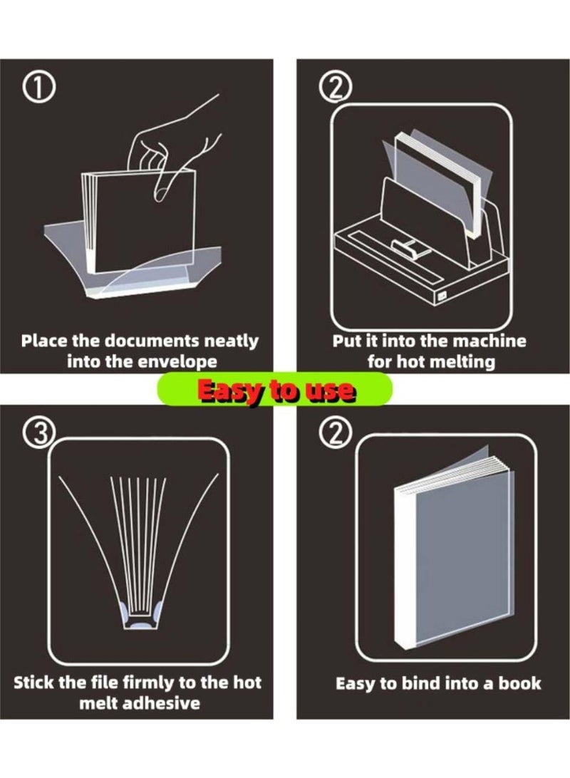 20 Pack A4 Thermal Binding Covers, 6mm Spine Holds Up to 50 Pages, Blue Transparent Document Binding Covers for Reports, Presentations - Image 3