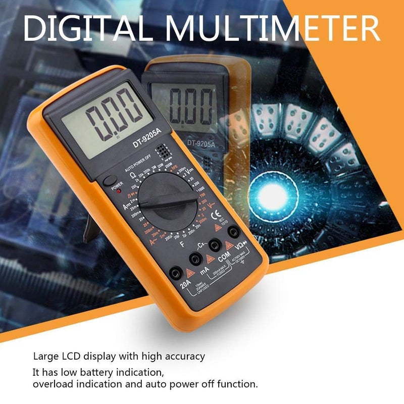 ULTRABYTES LCD Digital MultimeterLCD Display Handheld Digital Multimeter ACDC Resistance Capacitance Tester with Low Battery IndicationOverload IndicationAuto Power Off Function  - Image 5