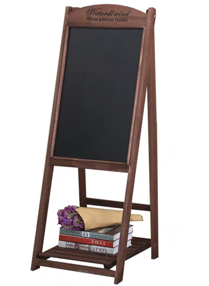 LINGWEI Wooden Hand Writing Black Board Drawing Board with Flower Pot Holder Free Standing Display Stand Chalk Board Ideal For Restaurants Menu Wedding Party - Image 5