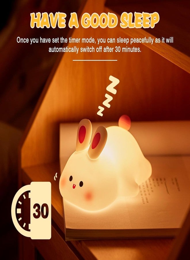 UKAXA Rabbit Lamp for Bedroom Rabbit Night Lamps Cute Night Lamp Rechargeable for Kids Light Lamps Birthday Gifts for Kids - Image 5