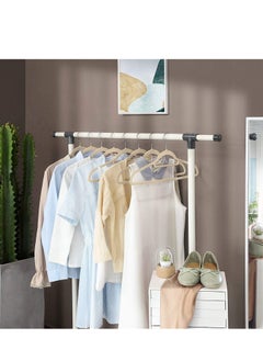 Red Dot Gift 100 Pieces 42cm Ivory Non  Slip Velvet Cloths Hanger with 360 Degree Rotatable Hook, Durable and Slim  - Image 4