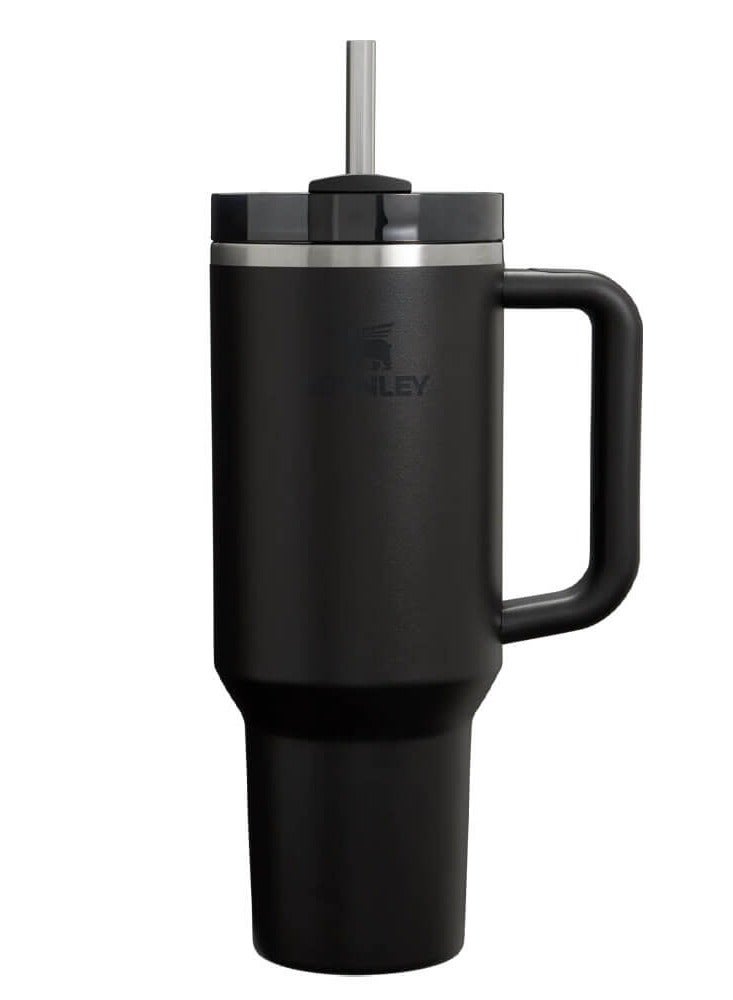 STANLEY Quencher H2.0 FlowState™ Tumbler 40oz – Black – Stainless Steel Vacuum Insulated Cup with Handle, Lid & Straw – Keeps Drinks Hot or Cold for Hours - Image 1