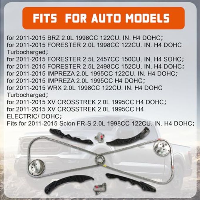 Daysyore Timing Chain Kit Fits for Subaru-BRZ Forester Impreza Wrx XV Crosstrek 2.0L, for Scion FR-S 2.0L Engine Timing Chain Set - Image 3