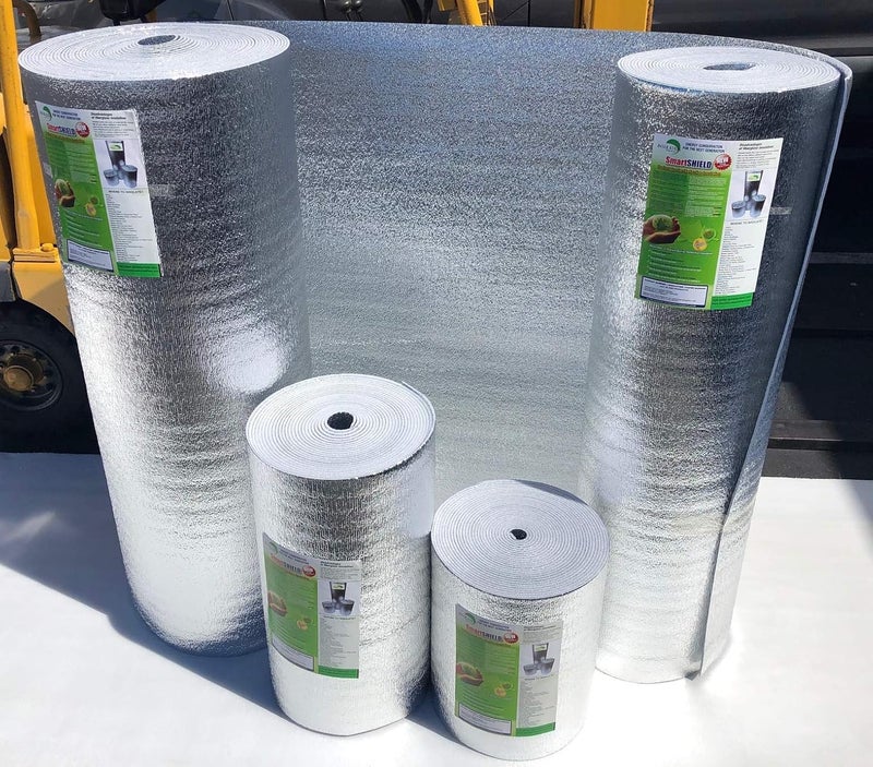 SmartSHIELD 5mm 48X25ft R17 Reflective Insulation Roll Foam Core Radiant Barrier Thermal Foil Insulation  FOIL  FOIL