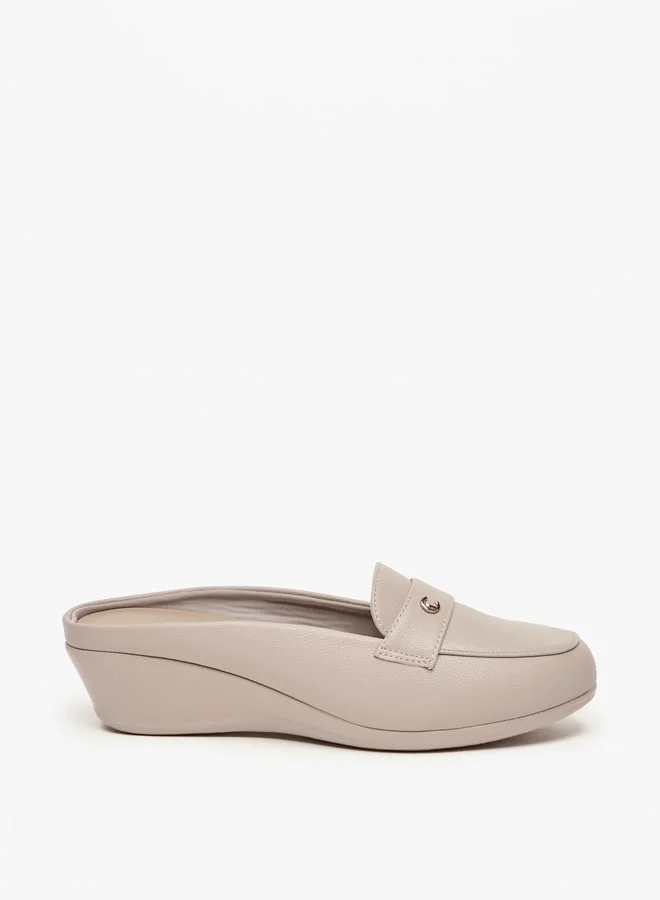Le Confort Women Slip-On Mules with Wedge Heel