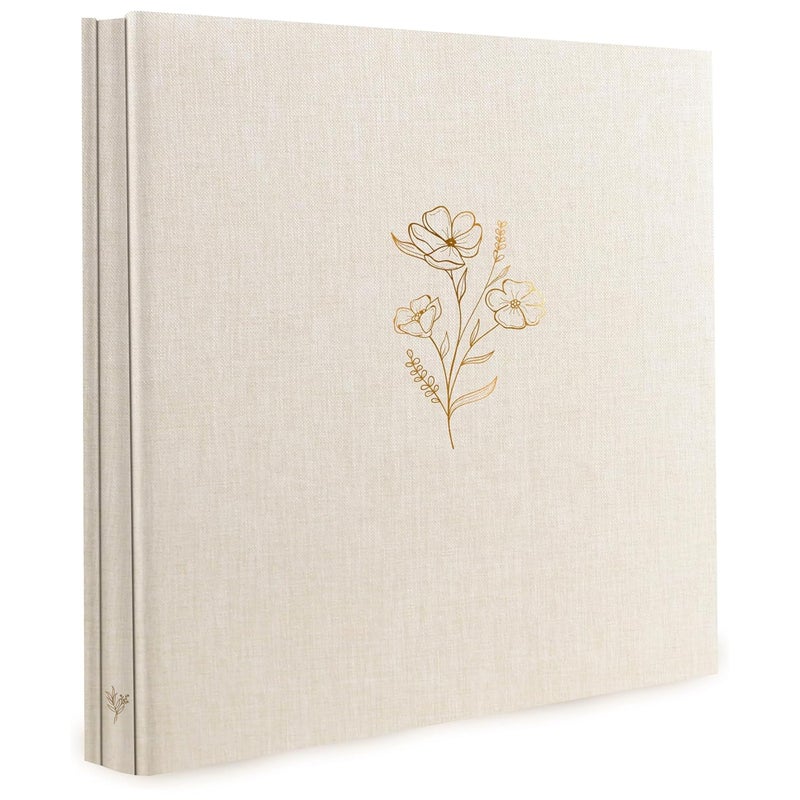 Holoary Photo Album 4x6 500 Photos 5 Pictures Per Page, 500 Pockets 4â€x6â€ Picture Album, Linen Fabric Cover Big Picture Book for Photos, 4x6 Photo Albums for Family Weddings Travel Memories(Beige) - Image 1