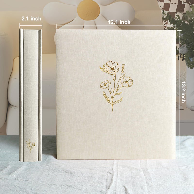 Holoary Photo Album 4x6 500 Photos 5 Pictures Per Page, 500 Pockets 4â€x6â€ Picture Album, Linen Fabric Cover Big Picture Book for Photos, 4x6 Photo Albums for Family Weddings Travel Memories(Beige) - Image 2