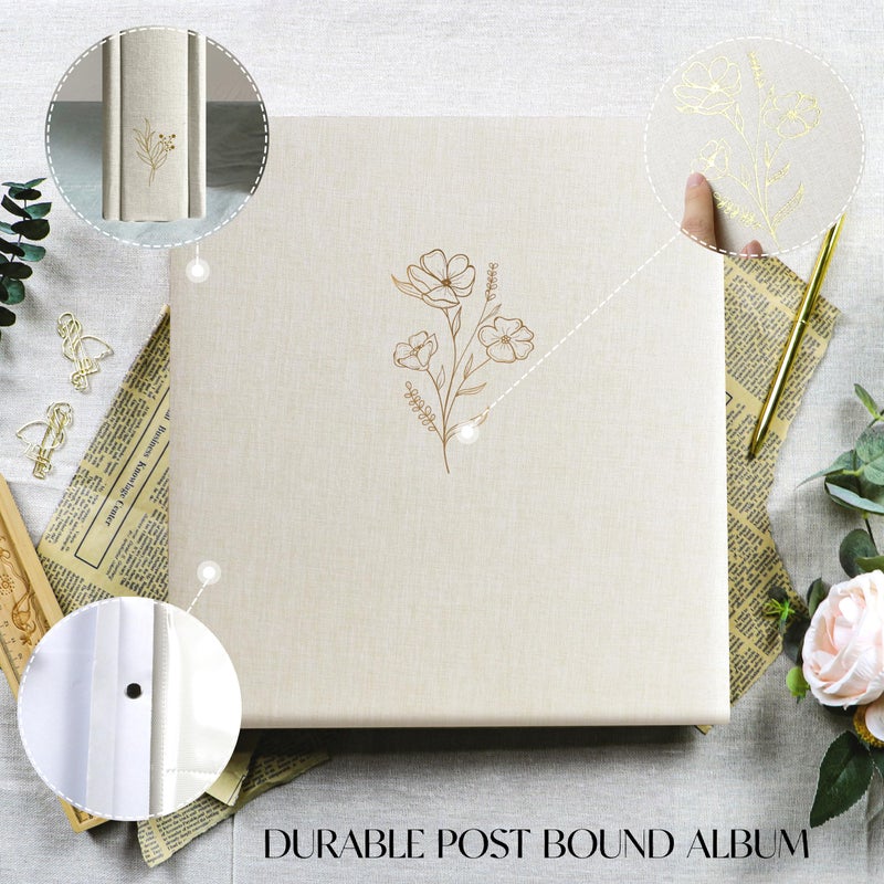 Holoary Photo Album 4x6 500 Photos 5 Pictures Per Page, 500 Pockets 4â€x6â€ Picture Album, Linen Fabric Cover Big Picture Book for Photos, 4x6 Photo Albums for Family Weddings Travel Memories(Beige) - Image 4